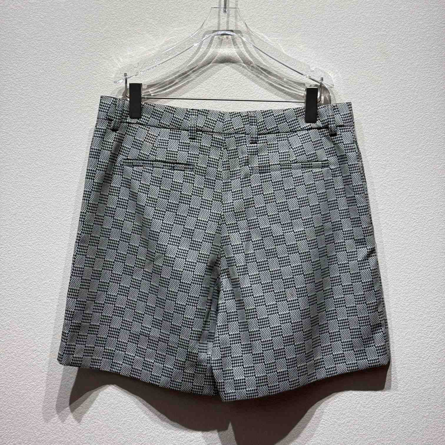 Louis Vuitton Damier Hounds Tooth Slim Wool Shorts     1AFIZC - DesignerGu