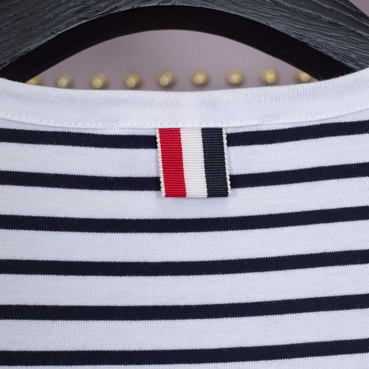 Thom Browne Striped Cotton Jersey T-shirt   1896 - DesignerGu