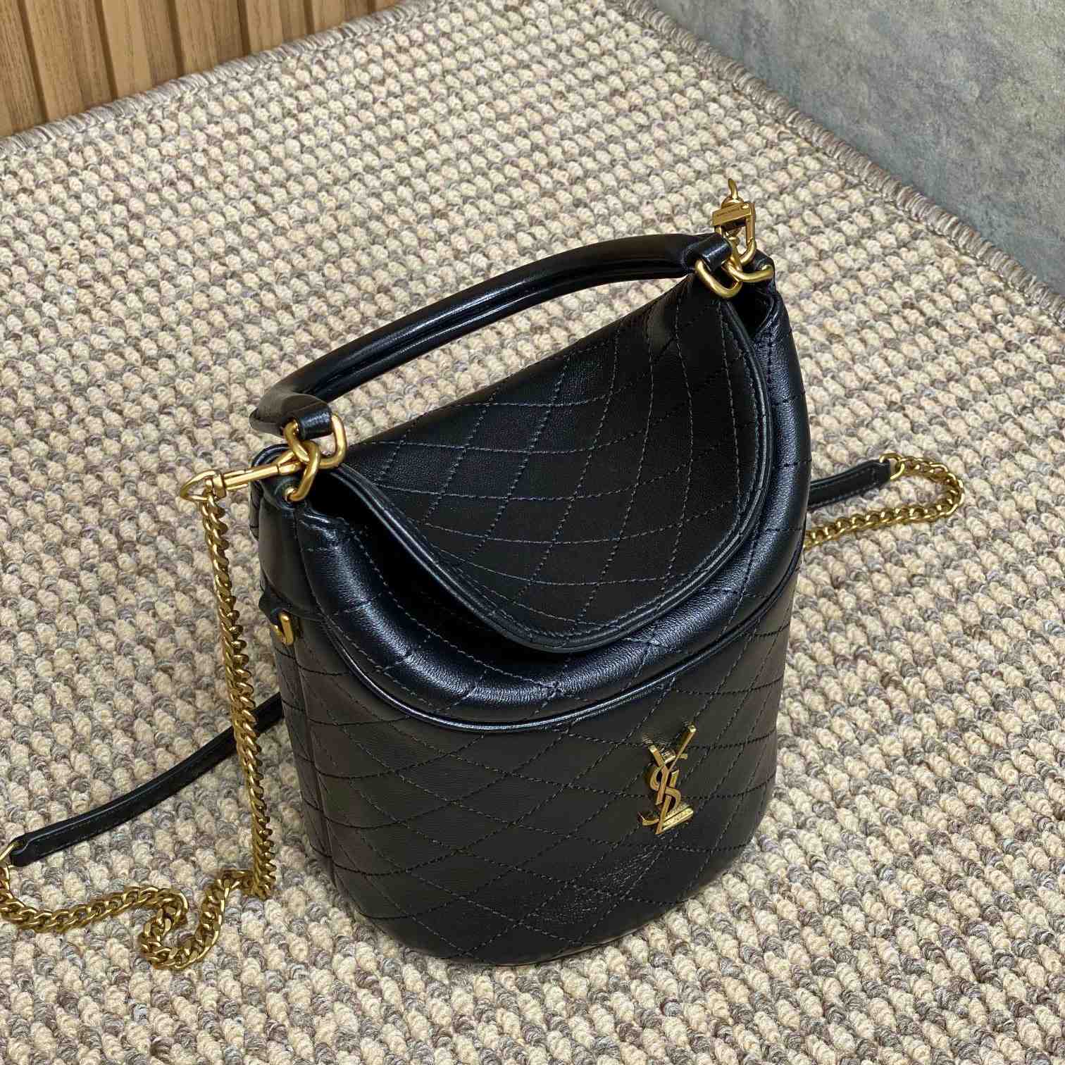 Saint Laurent Gaby Bucket Bag In Lambskin  - DesignerGu