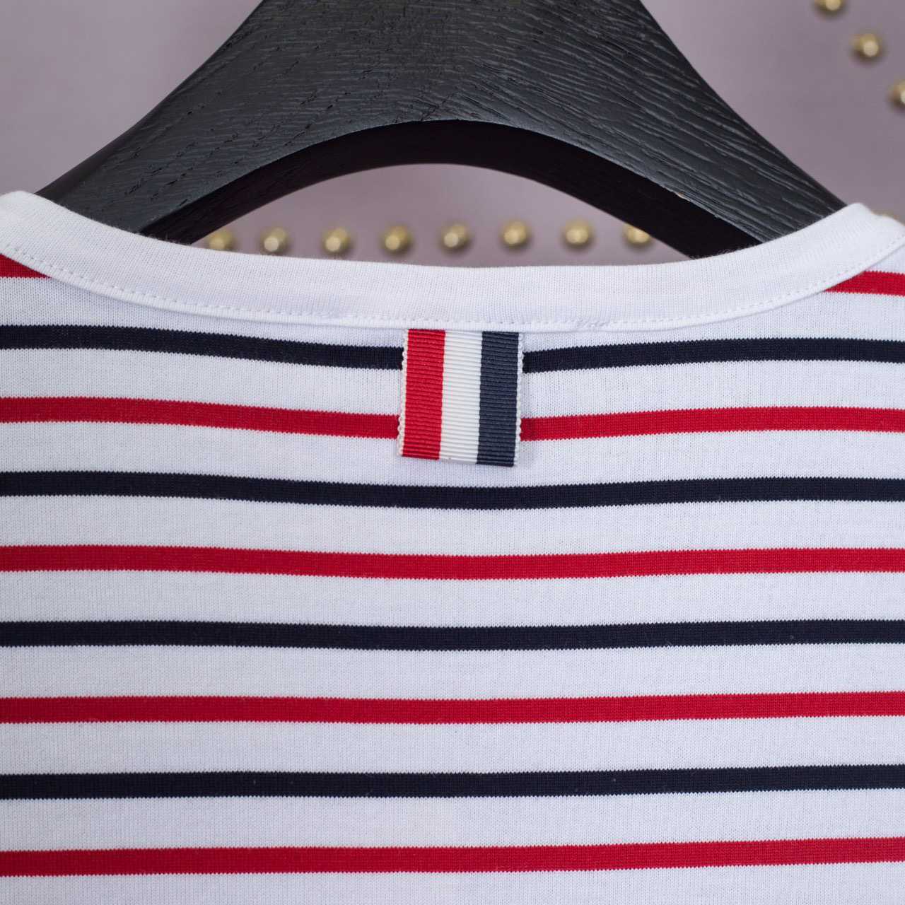 Thom Browne Striped Cotton Jersey T-shirt   1896 - DesignerGu