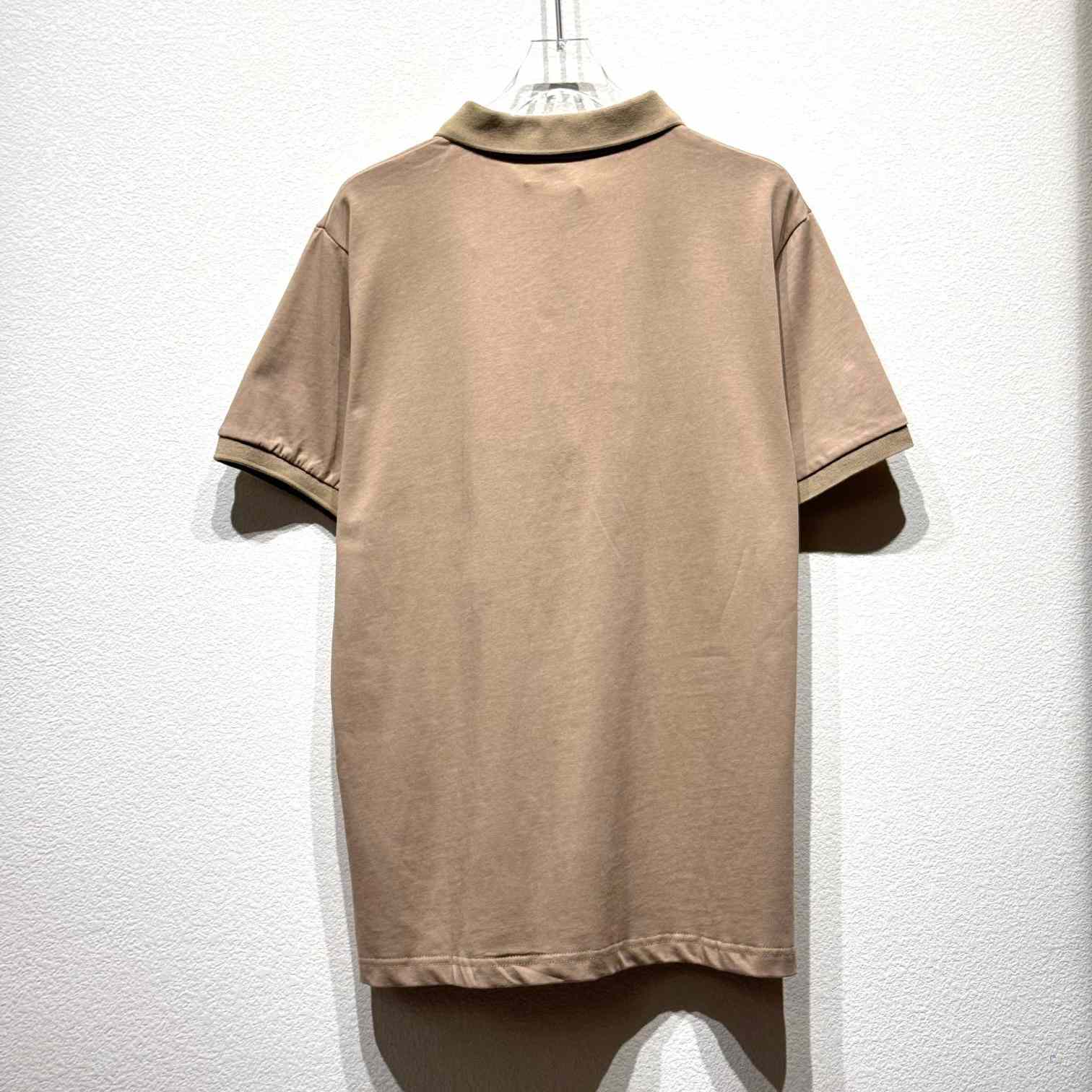 Miu Miu Brown Cotton Pique Polo Shirt - DesignerGu