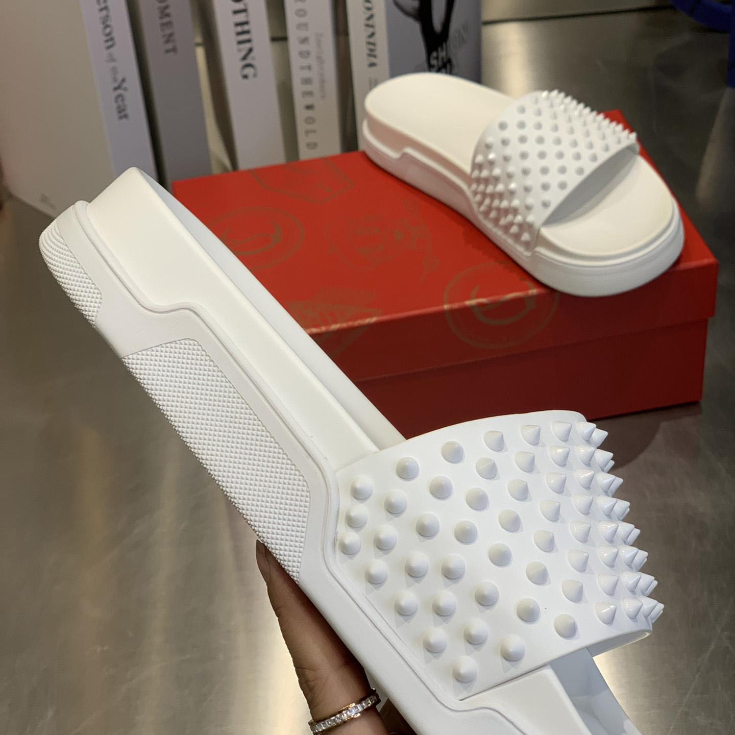 Christian Louboutin Pool Fun Spiked Slides - DesignerGu