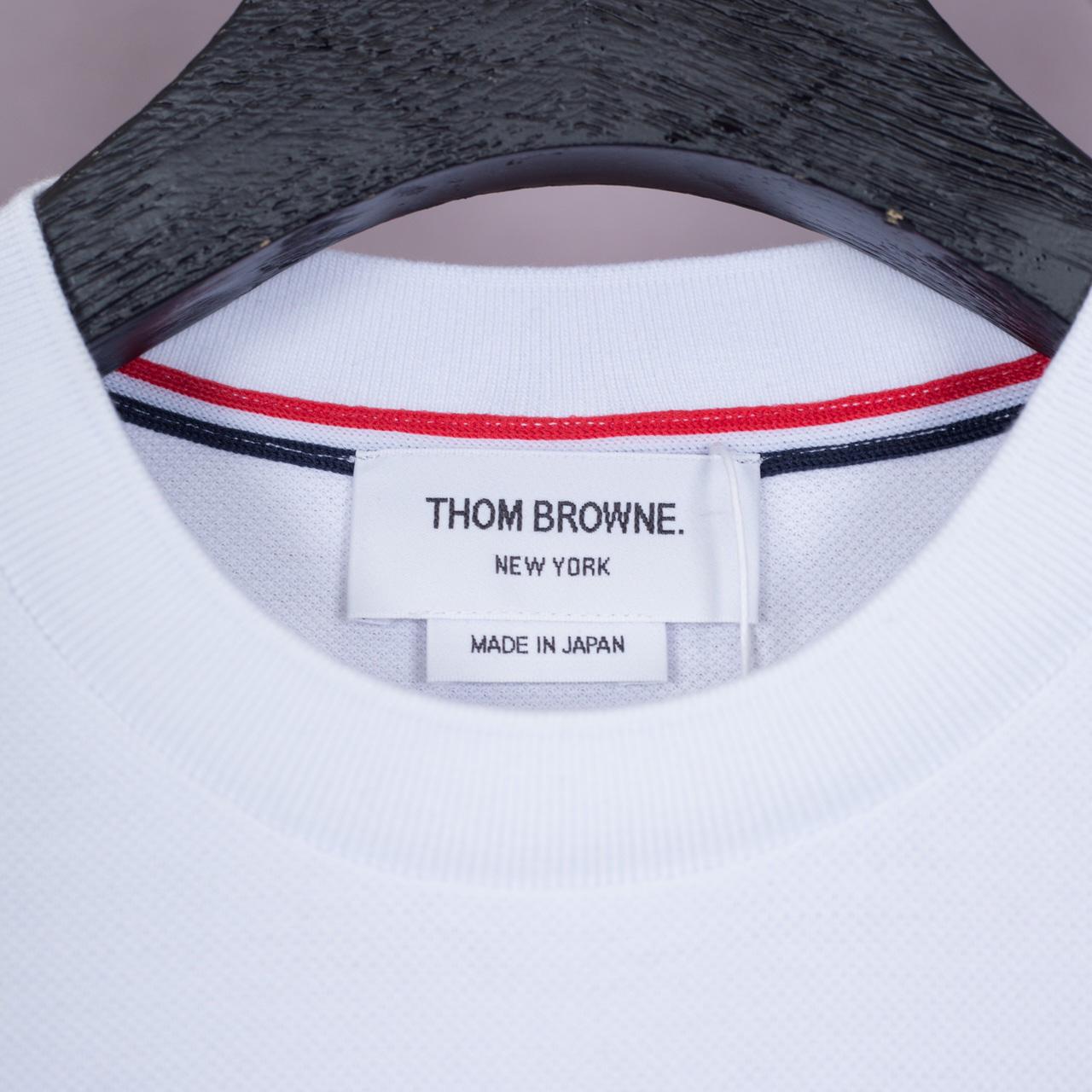 Thom Browne 4-Stripe Pique Tee   TB1887 - DesignerGu