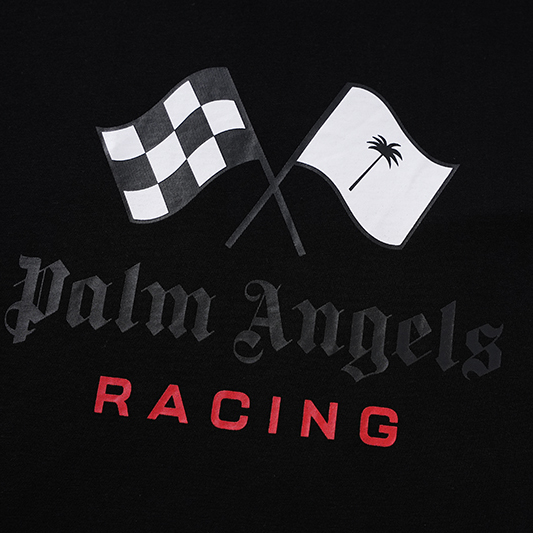 Palm Angels T-Shirt Racing Black - DesignerGu