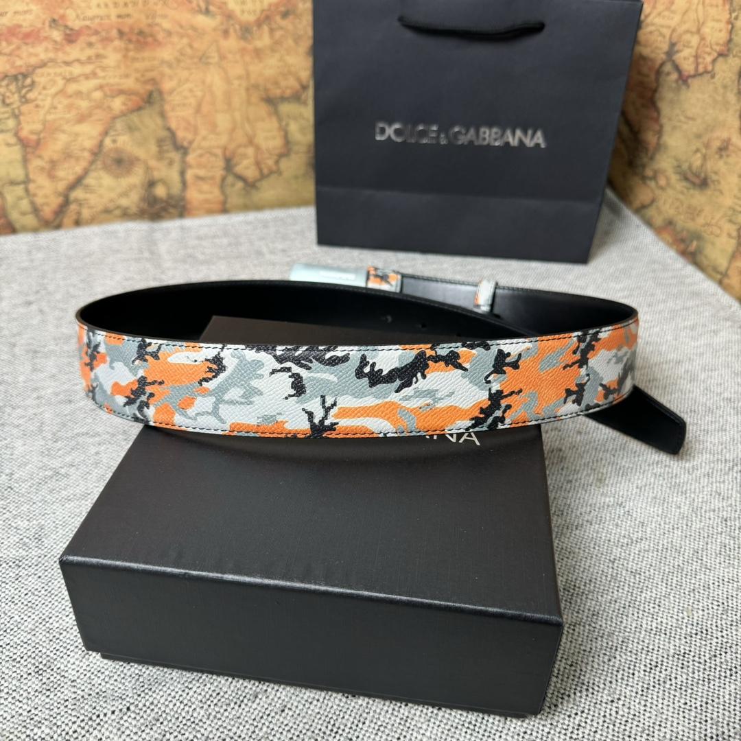 Dolce & Gabbana Camouflage-print Leather Belt - DesignerGu