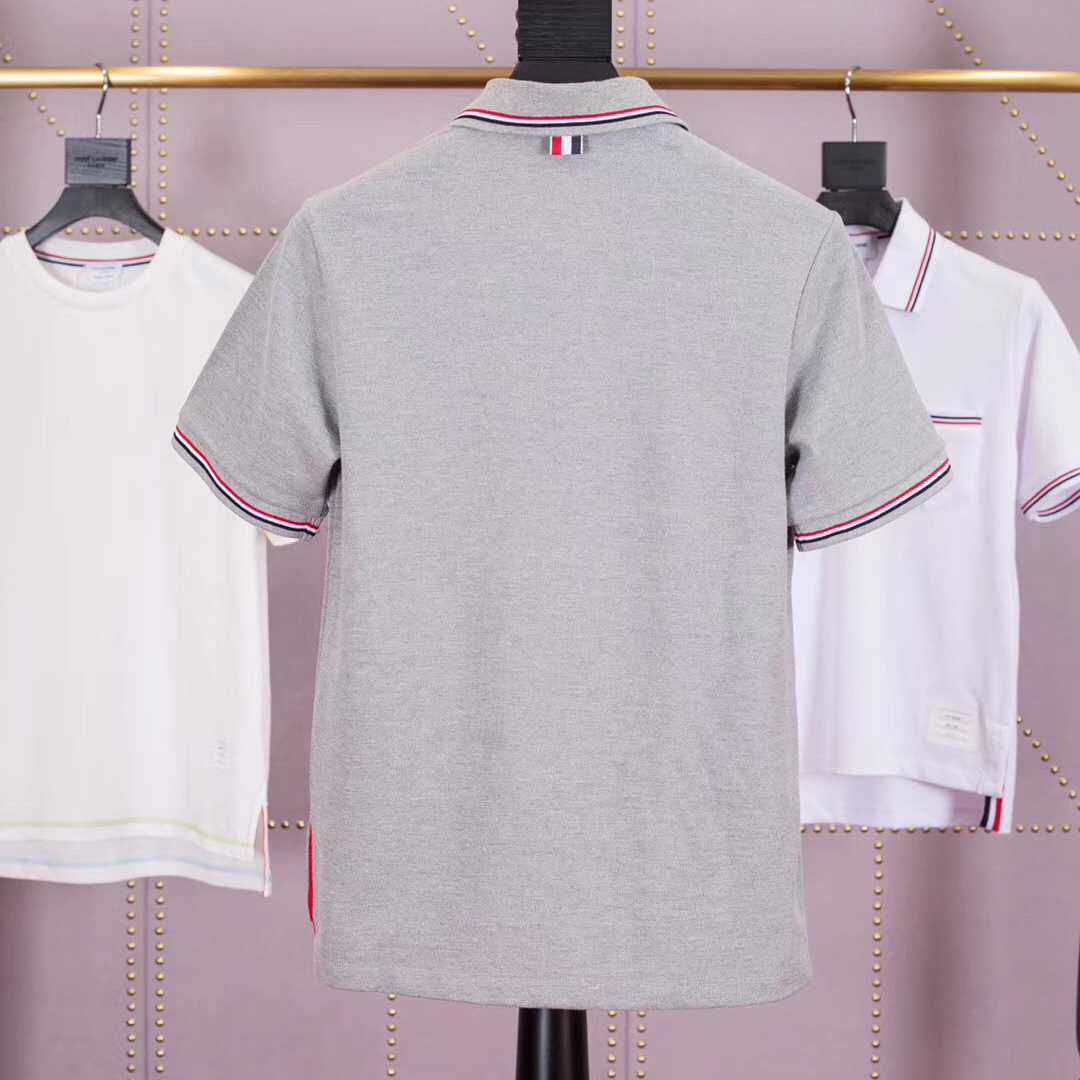 Thom Browne Bar Stripe Short-sleeve Polo   TB1767 - DesignerGu