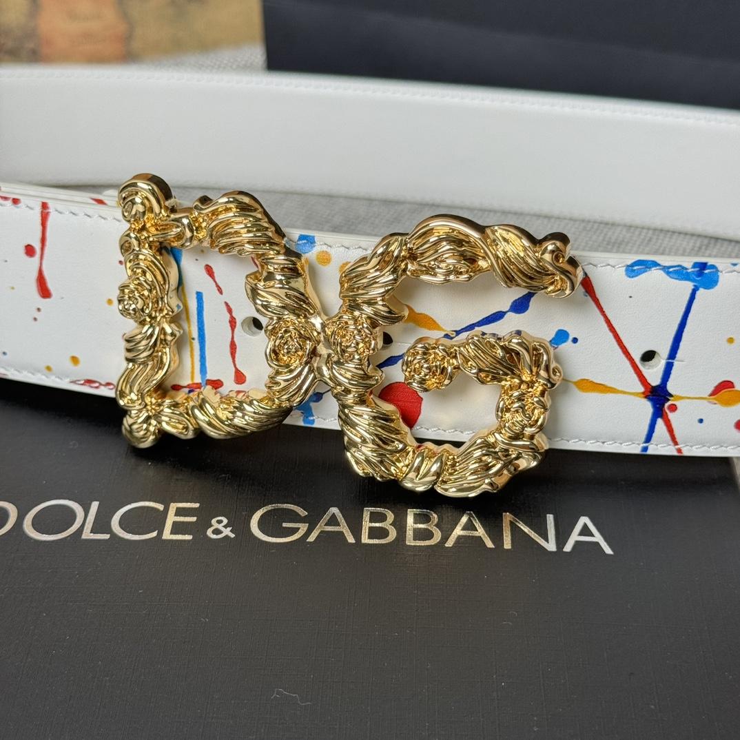 Dolce & Gabbana Abstract-print Buckle Belt - DesignerGu