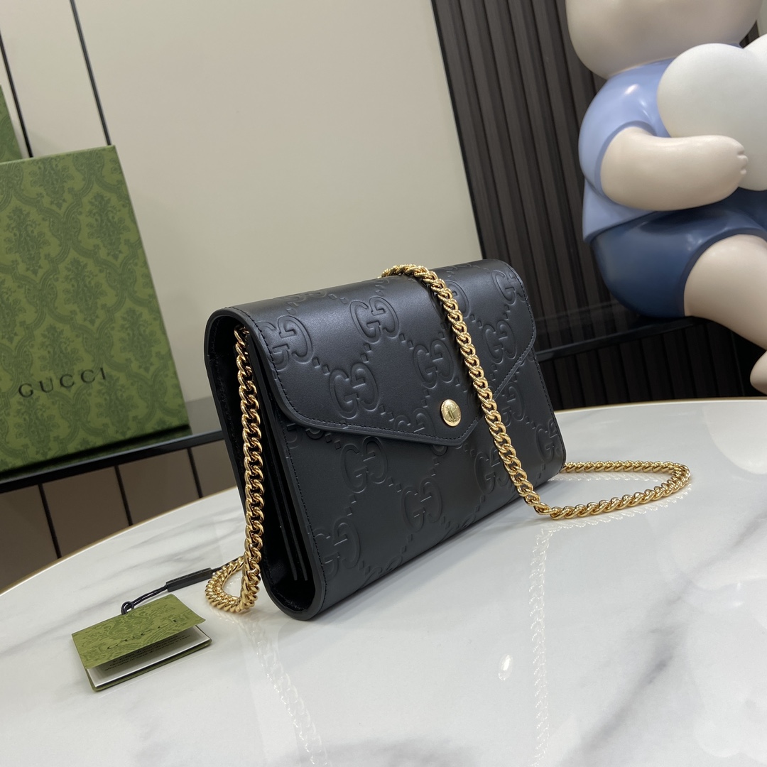 Gucci GG Chain Wallet - DesignerGu