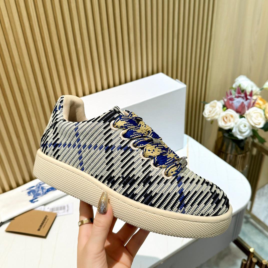 Burberry Check Knit Box Sneakers - DesignerGu