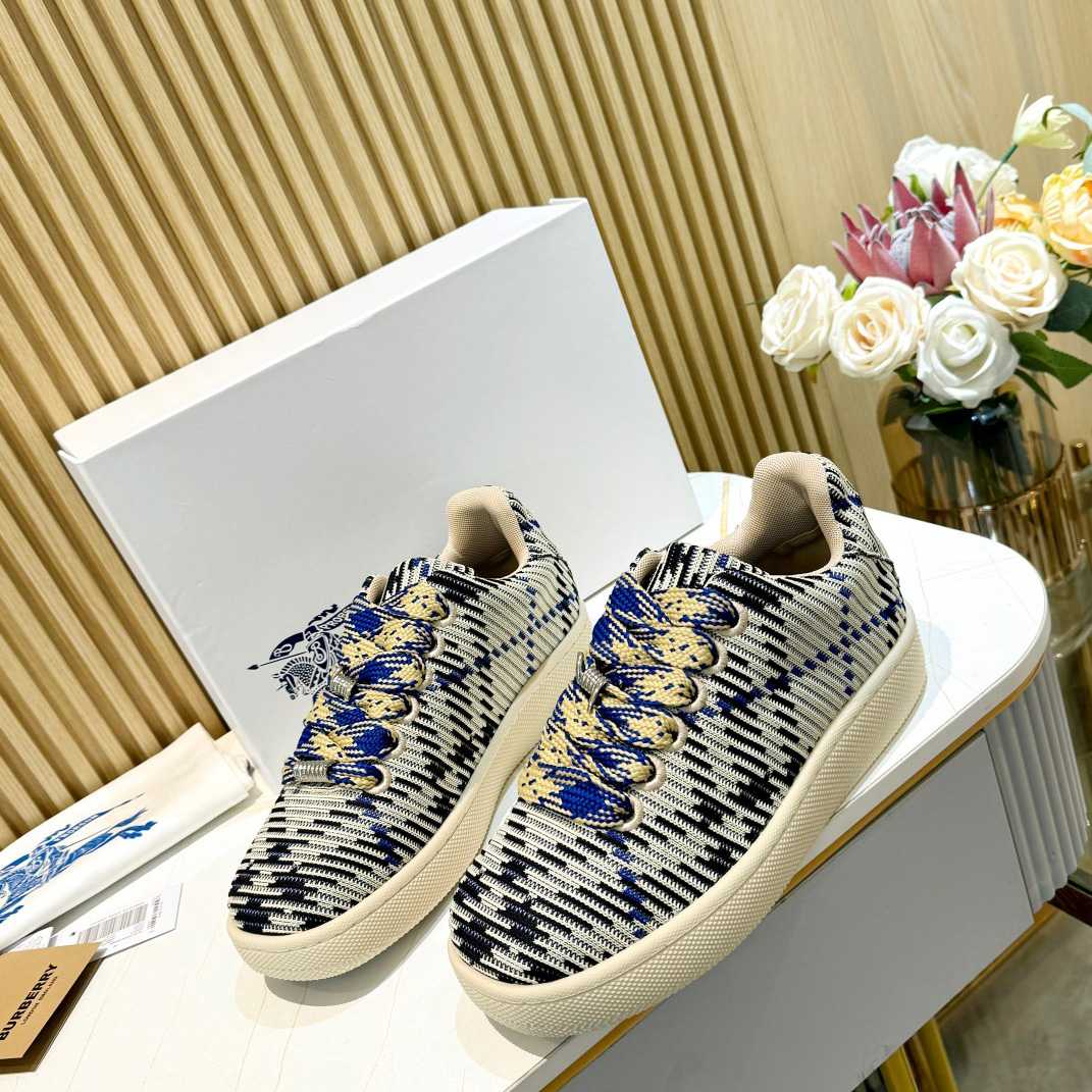 Burberry Check Knit Box Sneakers - DesignerGu