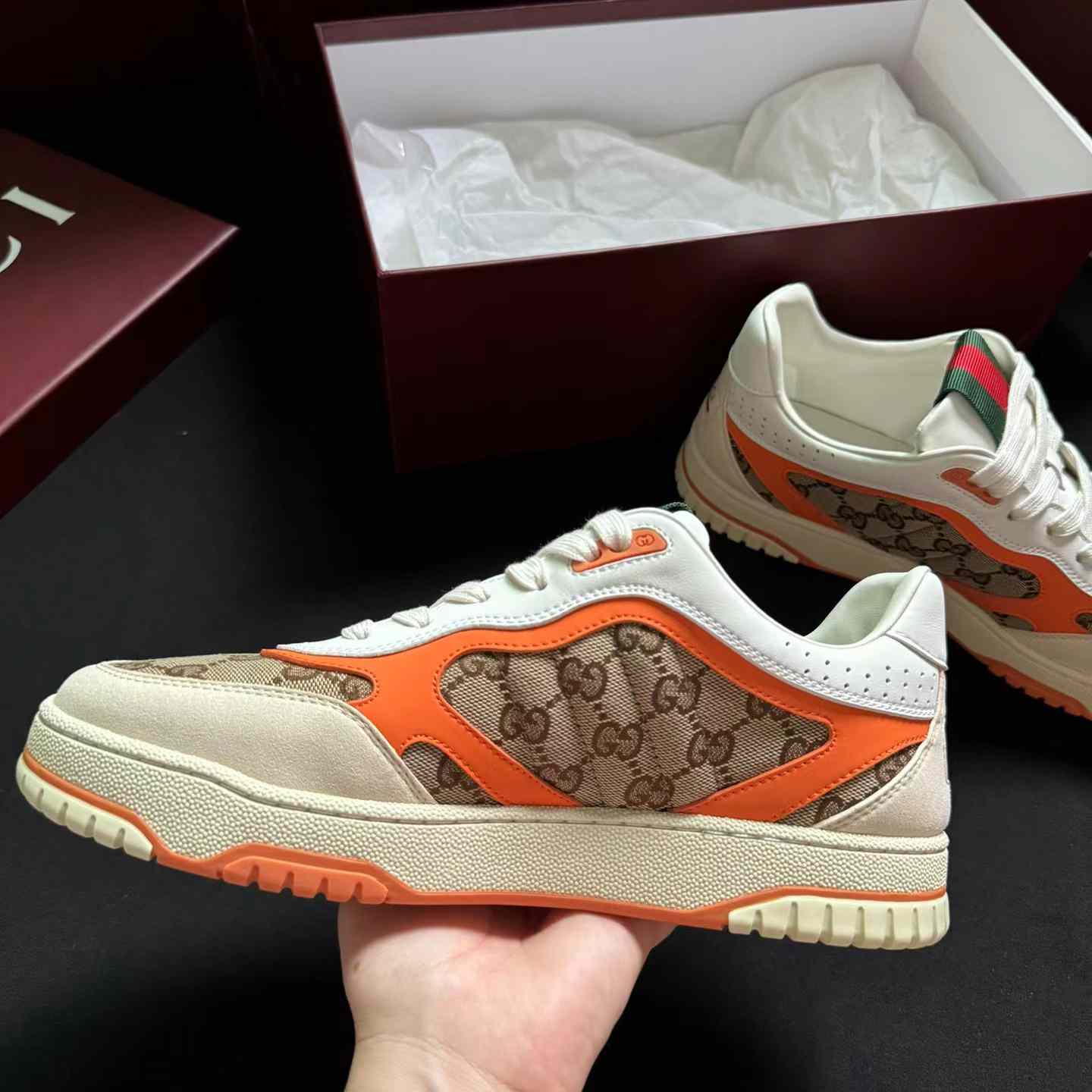 Gucci Re-Web Sneakers - DesignerGu