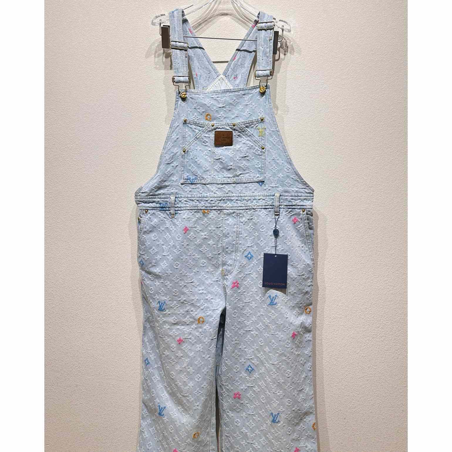 Louis Vuitton Monogram Denim Dungarees   1AFPVH - DesignerGu