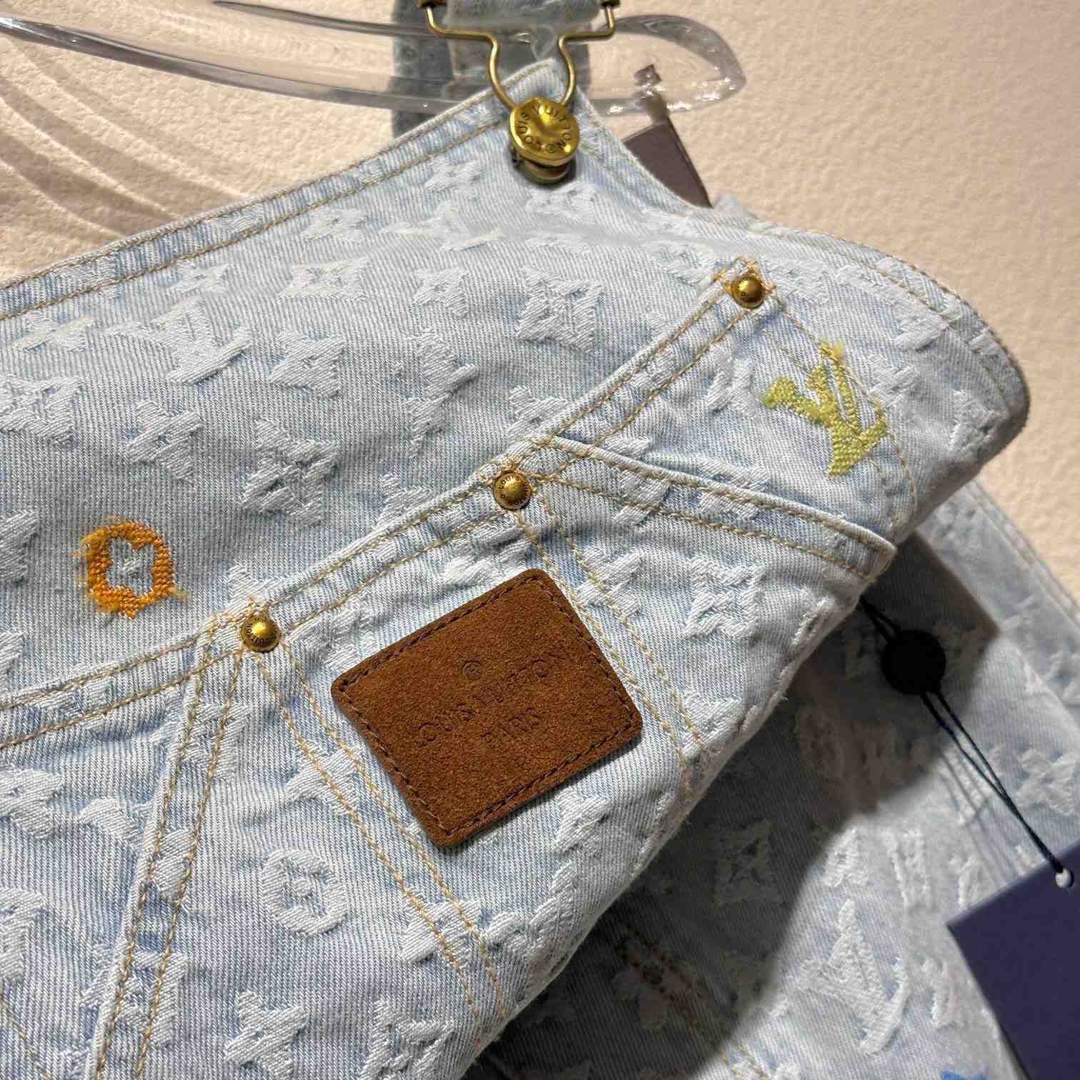 Louis Vuitton Monogram Denim Dungarees   1AFPVH - DesignerGu