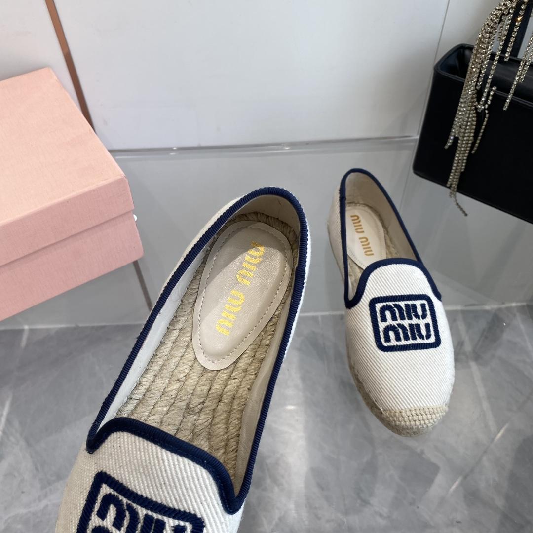 Miu Miu Cotton Drill Espadrilles - DesignerGu