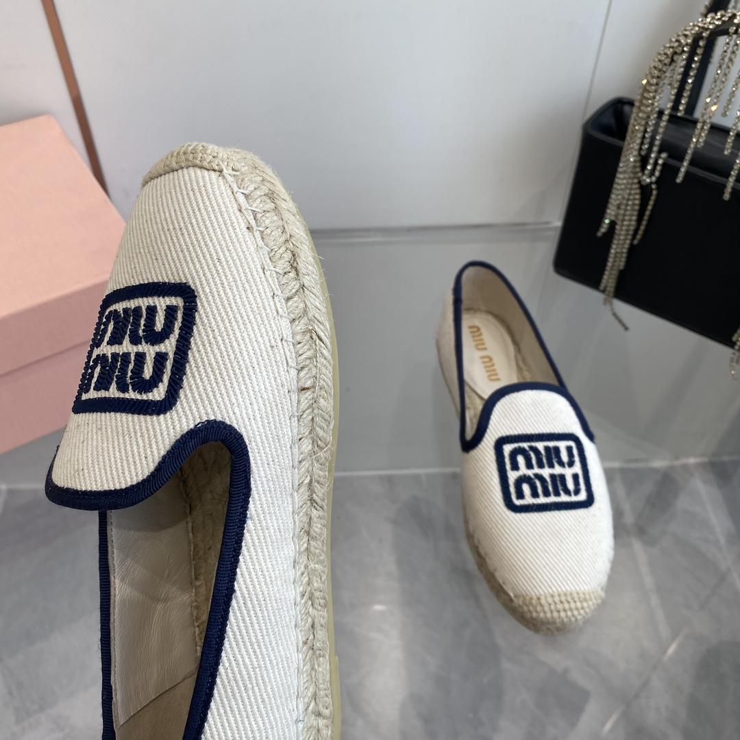 Miu Miu Cotton Drill Espadrilles - DesignerGu