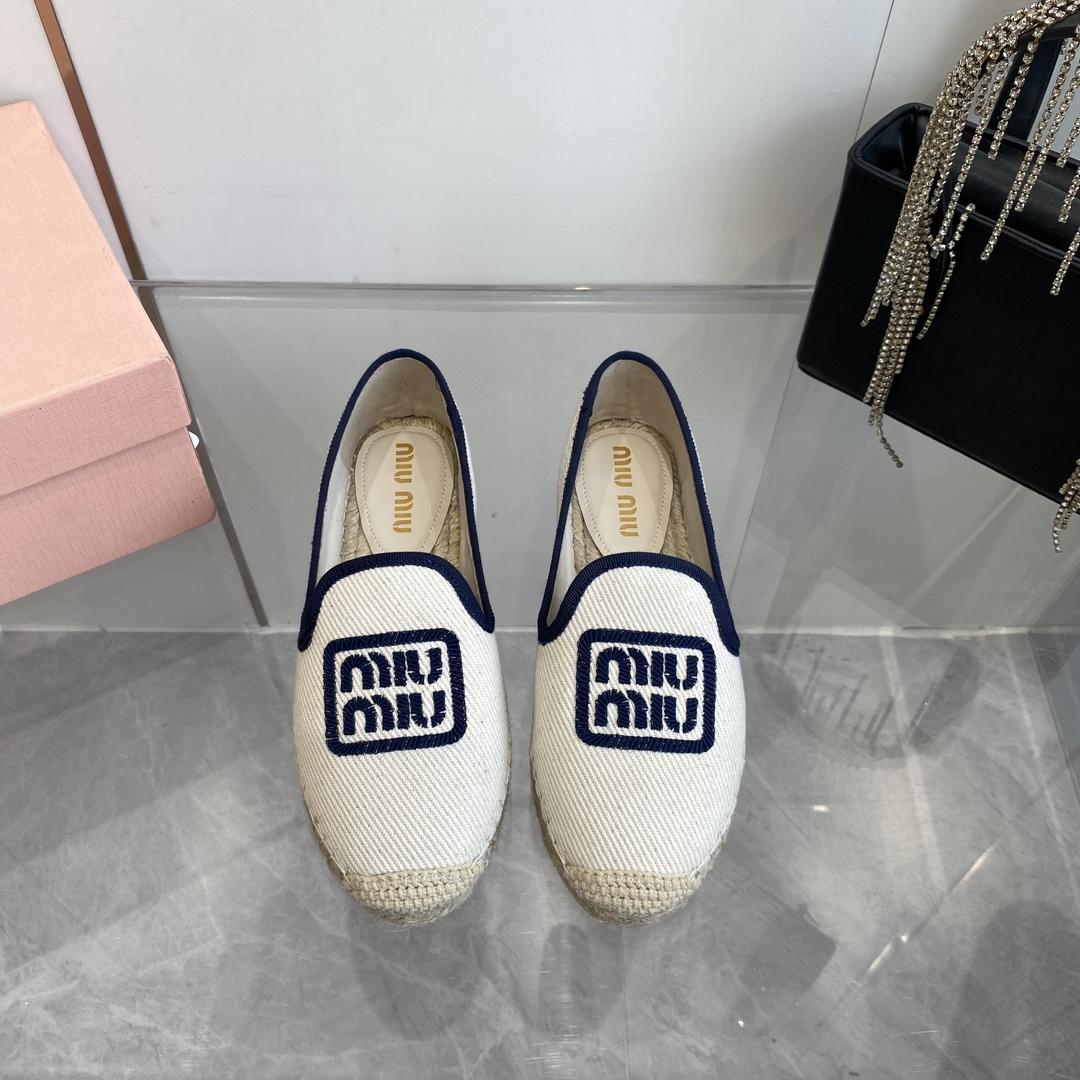 Miu Miu Cotton Drill Espadrilles - DesignerGu