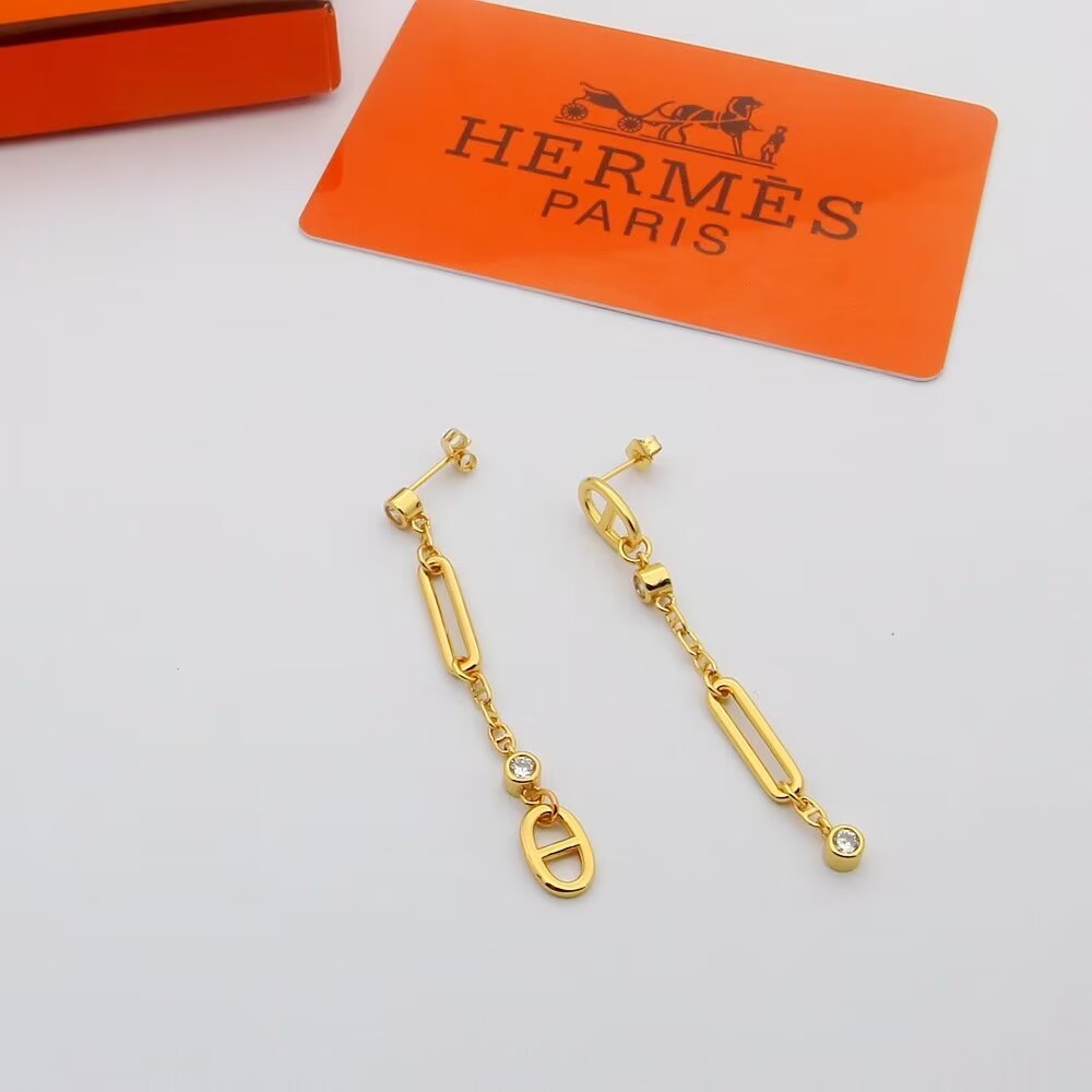 Hermes Chaine D'ancre Chaos Earrings - DesignerGu