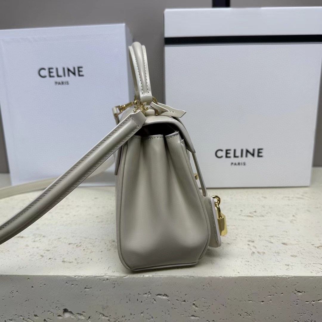 Celine Small 16 Bag In Satinated Calfskin  (17.5-14-7cm) - DesignerGu