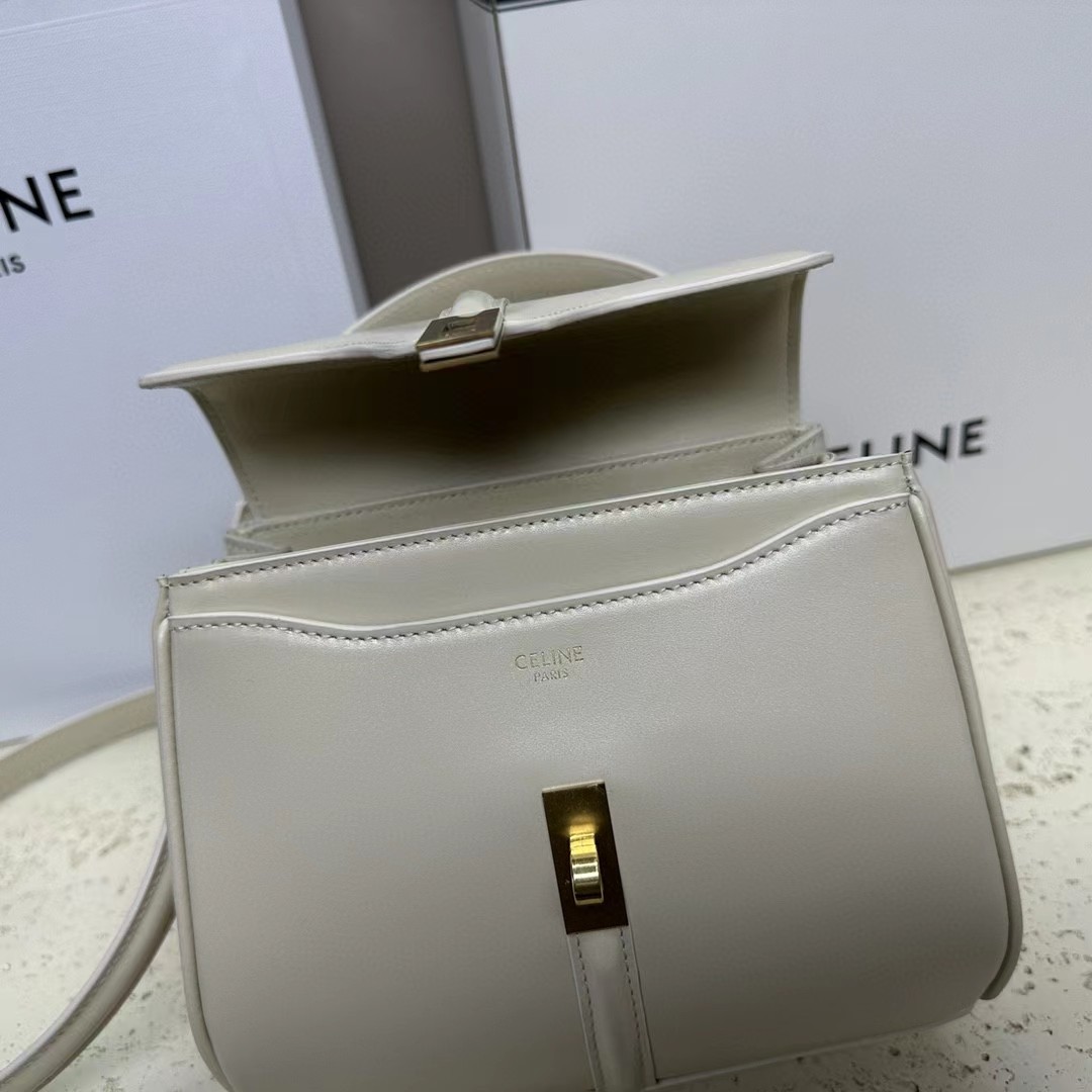 Celine Small 16 Bag In Satinated Calfskin  (17.5-14-7cm) - DesignerGu