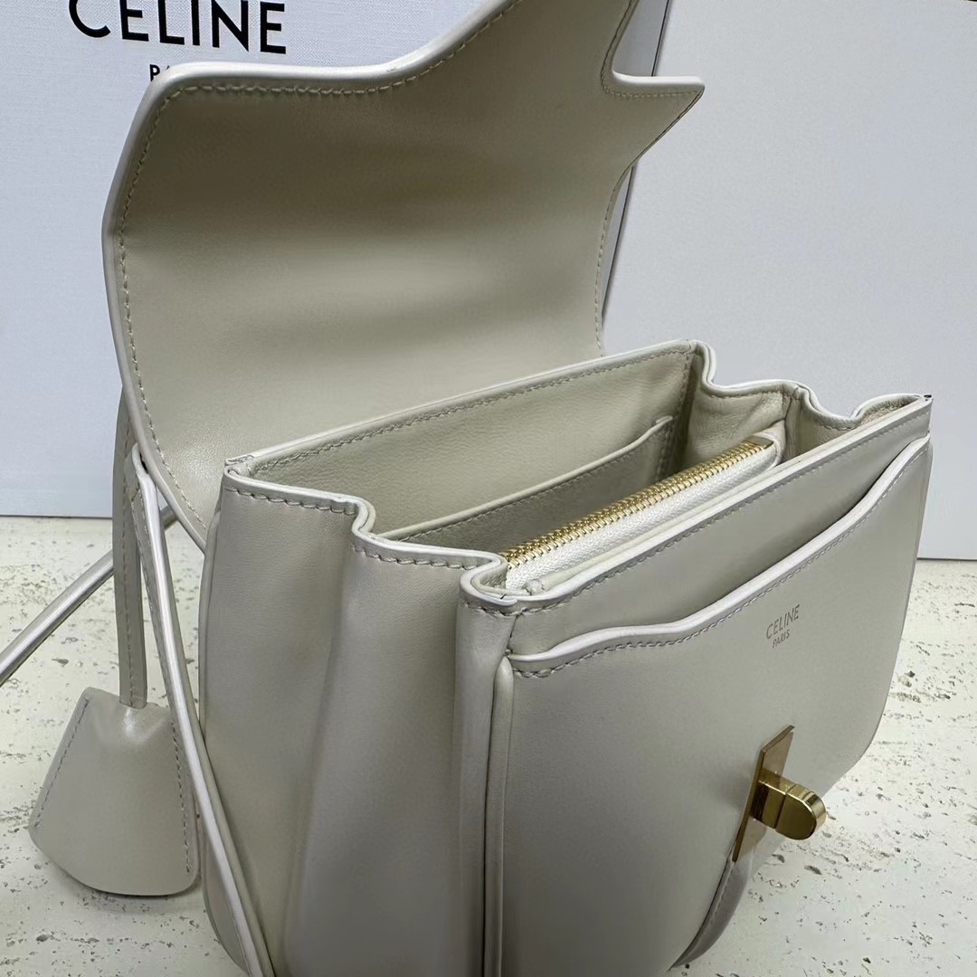 Celine Small 16 Bag In Satinated Calfskin  (17.5-14-7cm) - DesignerGu