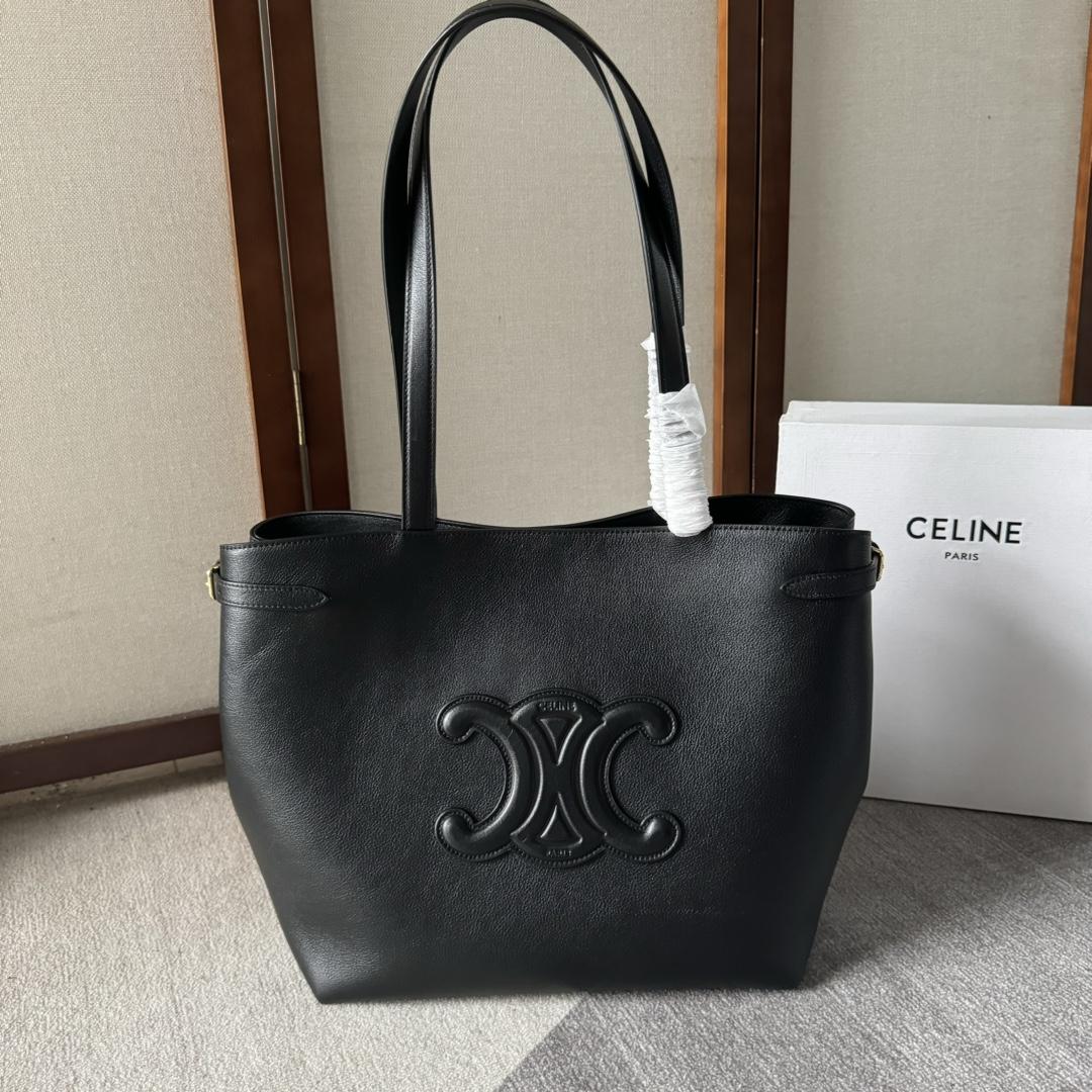 Celine Medium Cabas Anais Cuir Triomphe In Grained Calfskin - DesignerGu