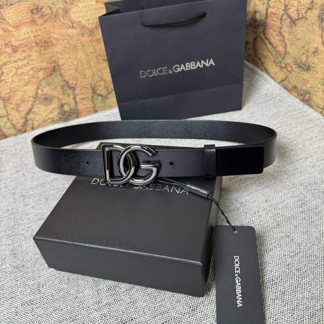 Dolce & Gabbana DG Logo-buckle Leather Belt   35mm - DesignerGu