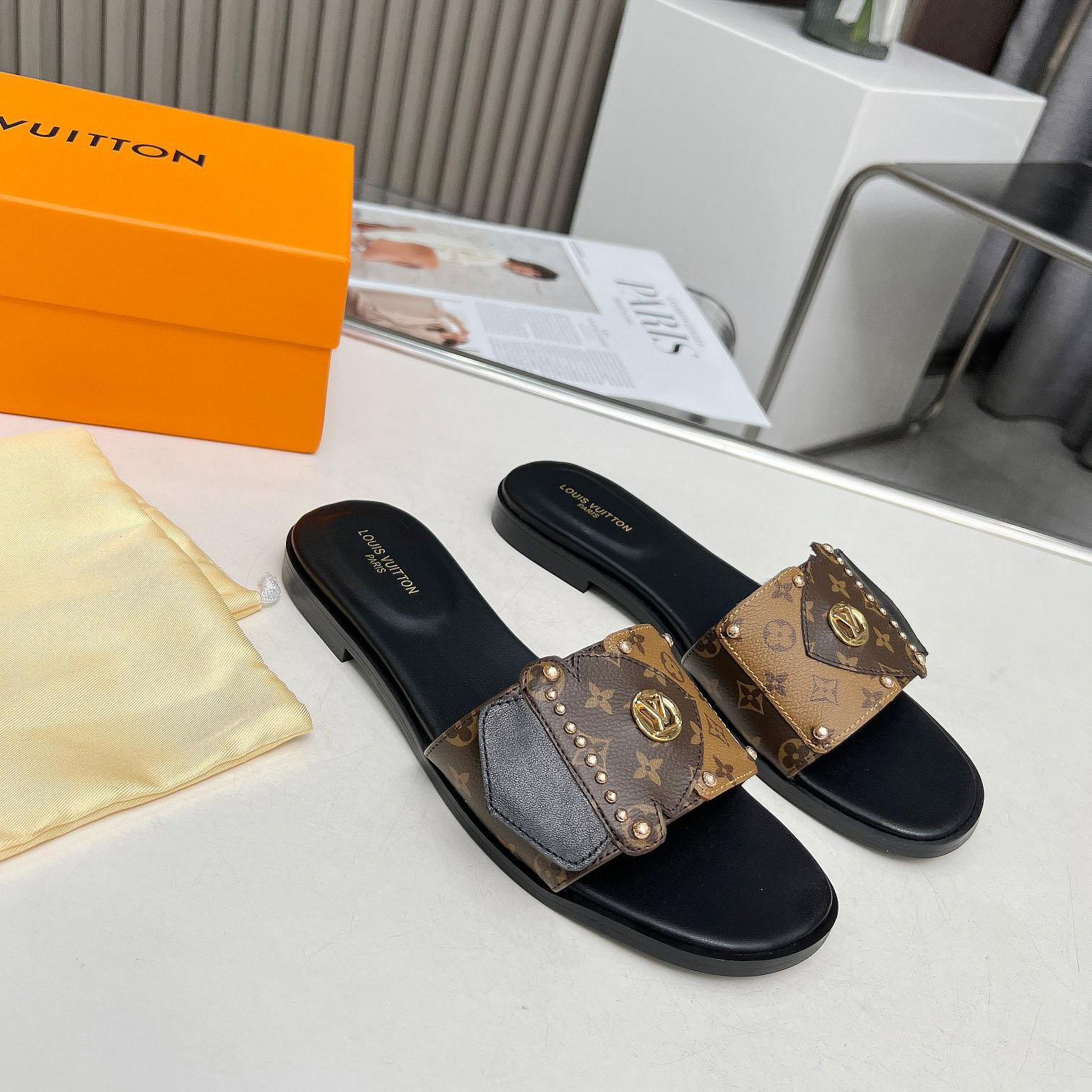 Louis Vuitton LV Frame Flat Mule   1ACXGE - DesignerGu