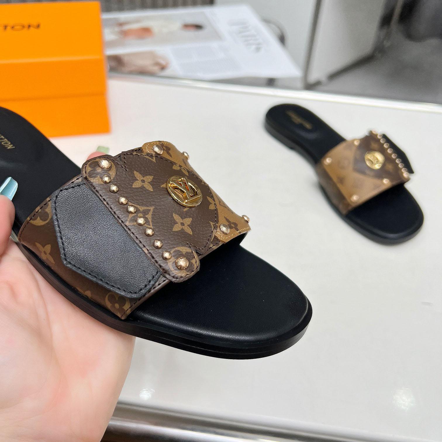 Louis Vuitton LV Frame Flat Mule   1ACXGE - DesignerGu