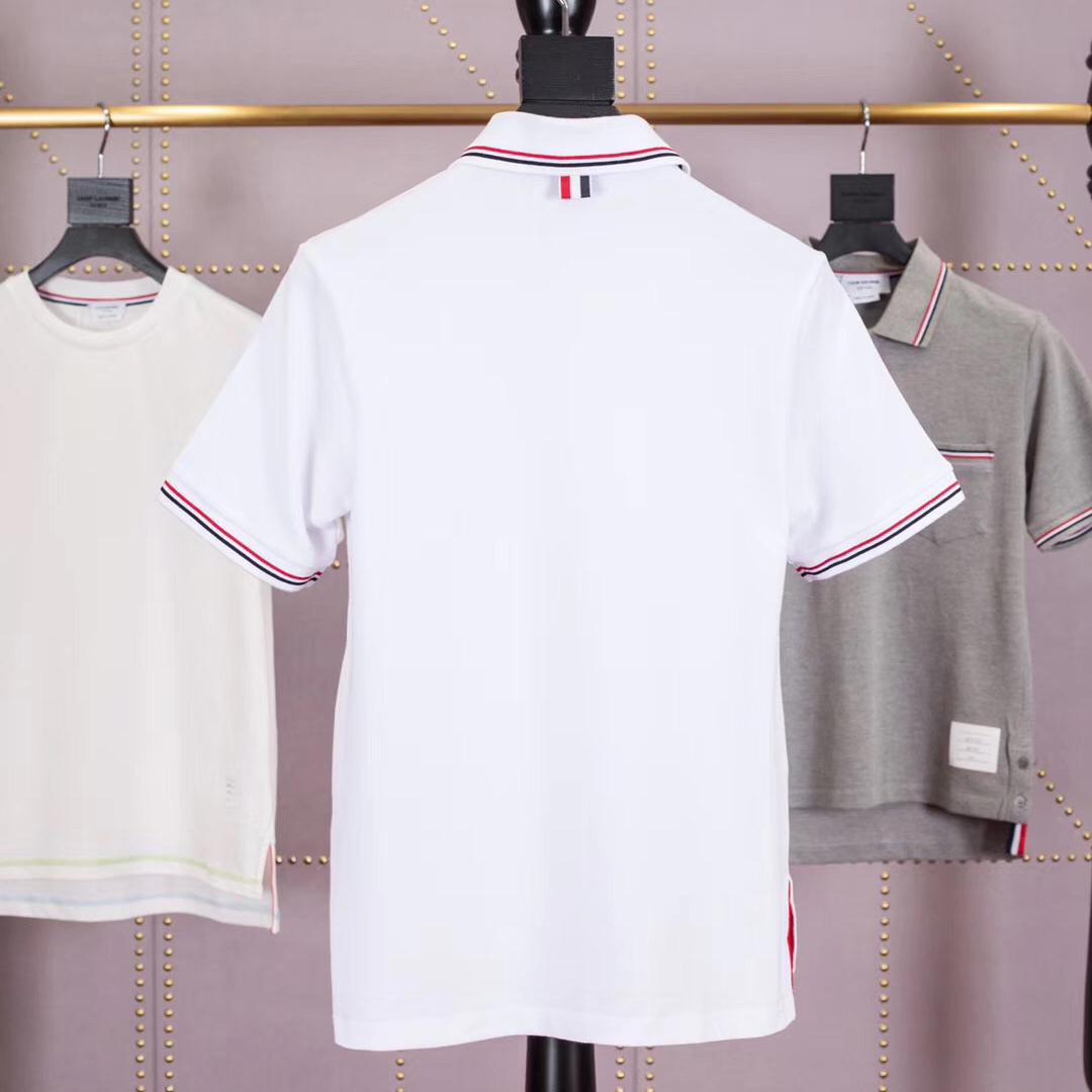 Thom Browne Bar Stripe Short-sleeve Polo   TB1767 - DesignerGu