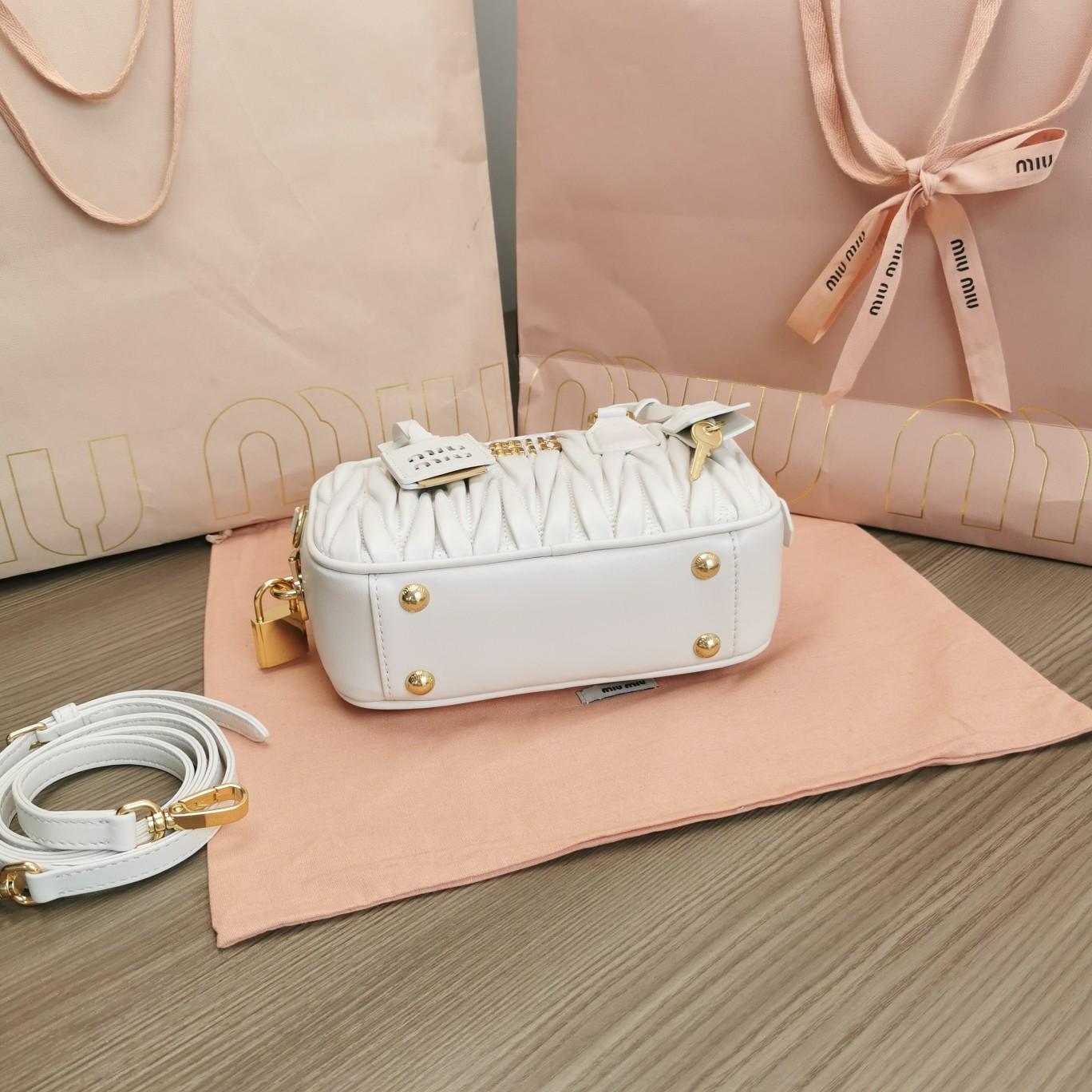 Miu Miu Arcadie Matelassé Nappa Leather Mini-bag - DesignerGu