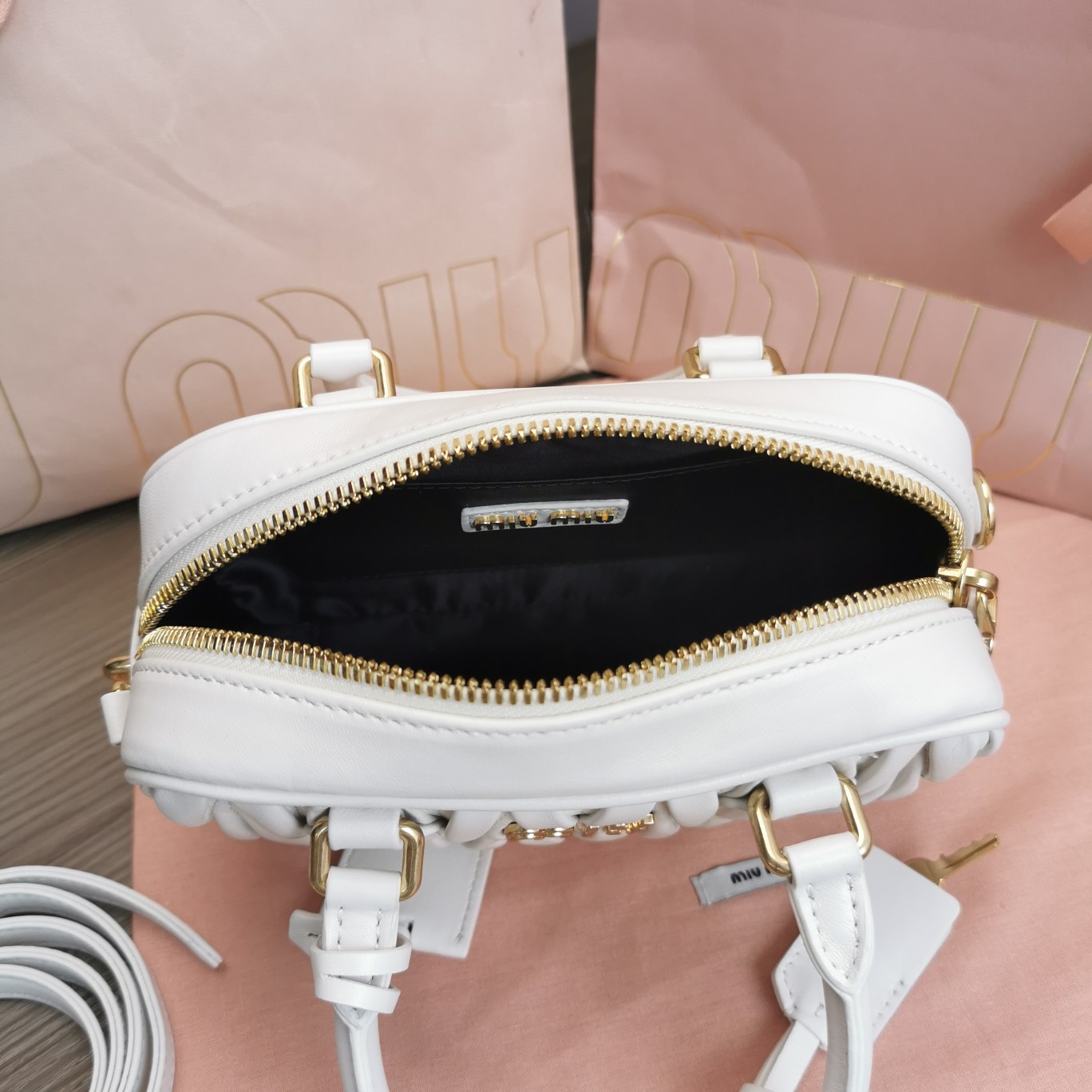 Miu Miu Arcadie Matelassé Nappa Leather Mini-bag - DesignerGu