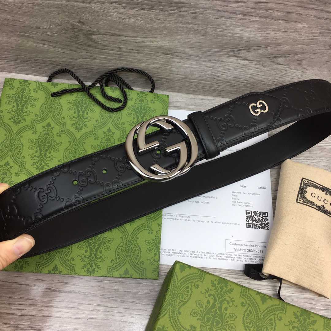 Gucci Leather Belt  40mm - DesignerGu