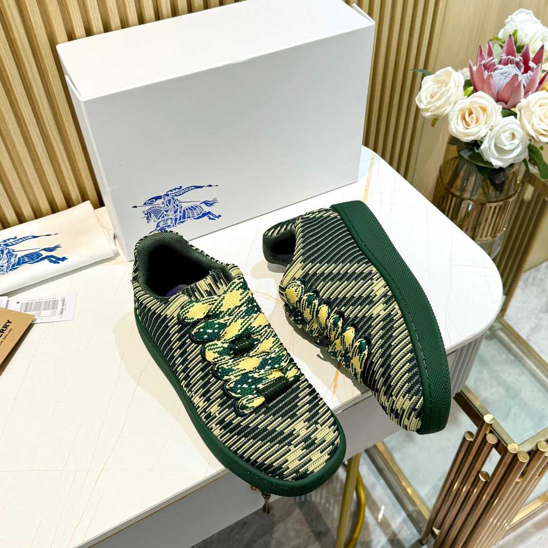 Burberry Check Knit Box Sneakers - DesignerGu