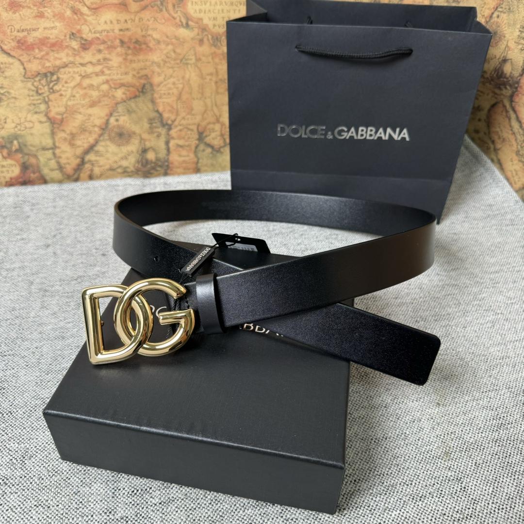 Dolce & Gabbana DG Logo-buckle Leather Belt   35mm - DesignerGu