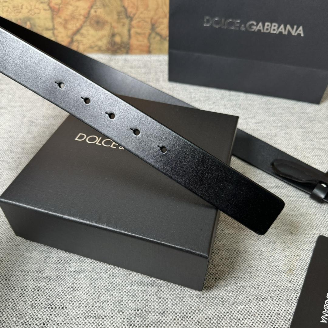 Dolce & Gabbana DG Logo-buckle Leather Belt   35mm - DesignerGu