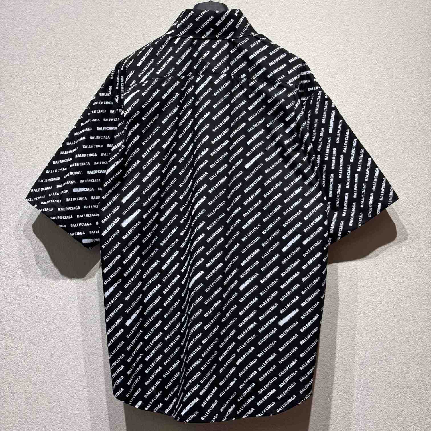 Balenciaga All Over Logo Printed Shirt - DesignerGu