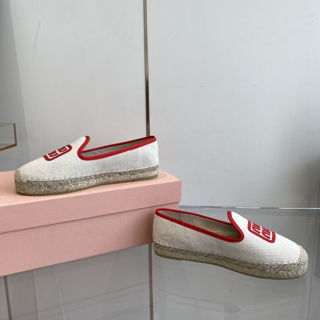 Miu Miu Cotton Drill Espadrilles - DesignerGu