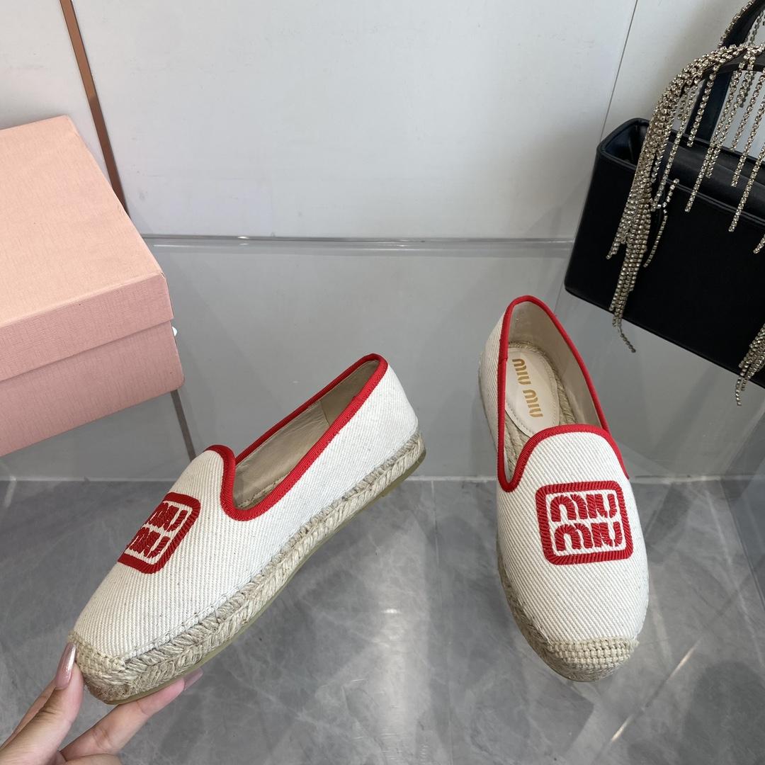 Miu Miu Cotton Drill Espadrilles - DesignerGu