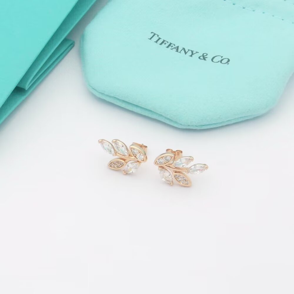 Tiffany & Co. Diamond Vine Earrings - DesignerGu