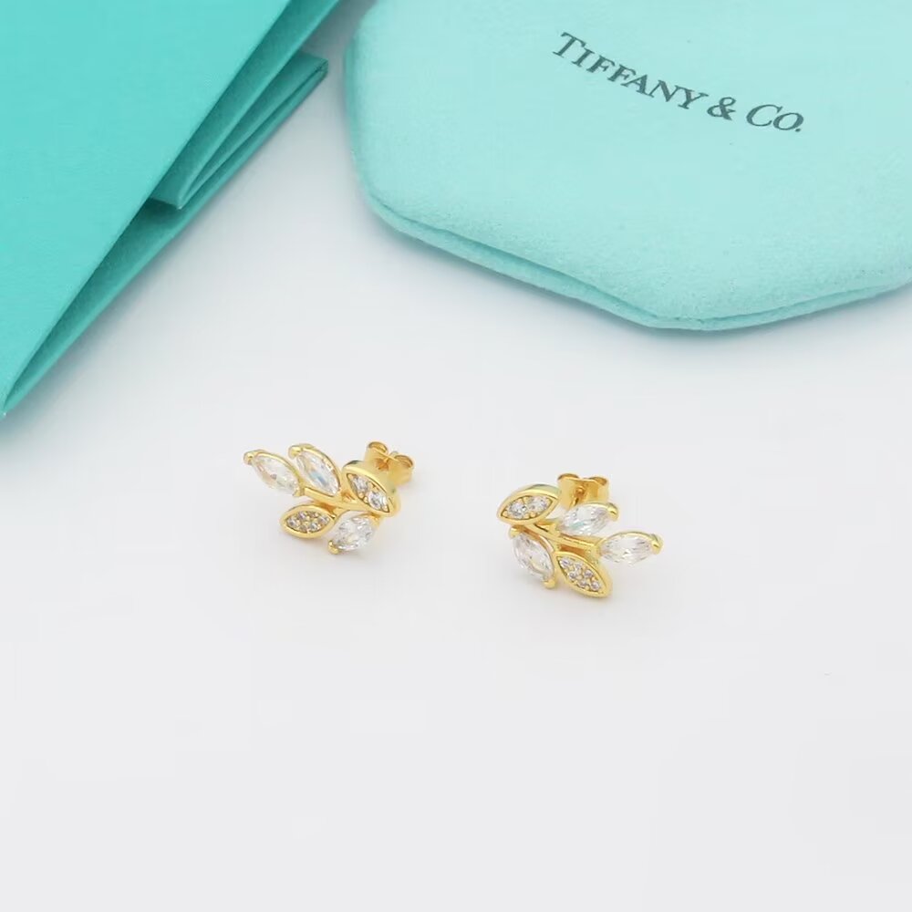 Tiffany & Co. Diamond Vine Earrings - DesignerGu