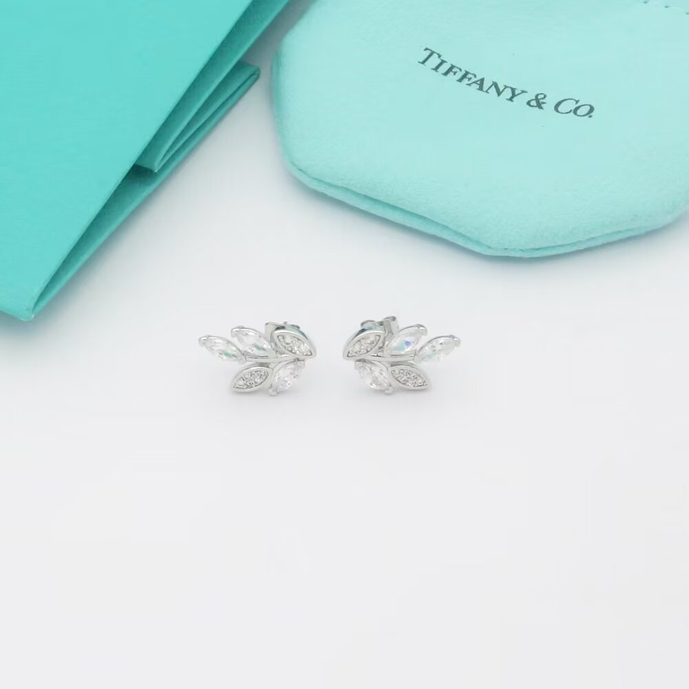 Tiffany & Co. Diamond Vine Earrings - DesignerGu