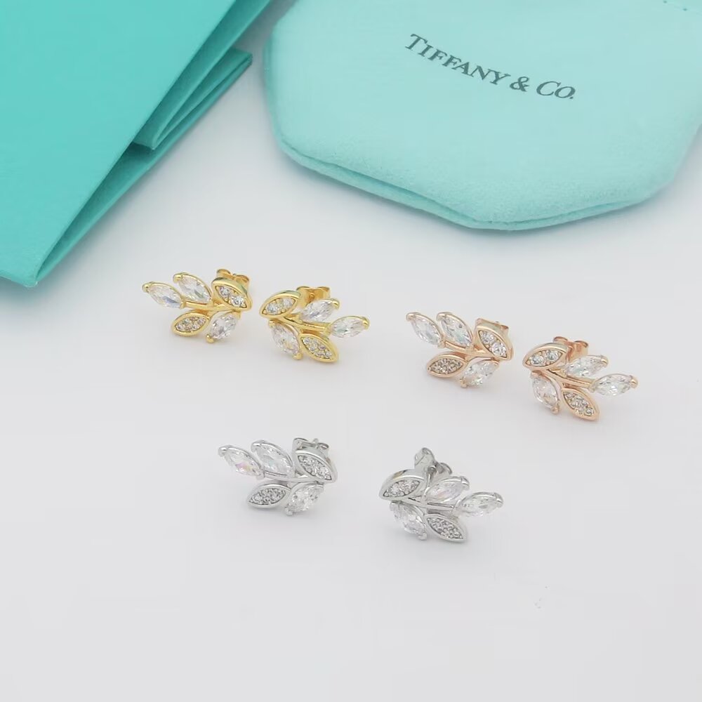 Tiffany & Co. Diamond Vine Earrings - DesignerGu