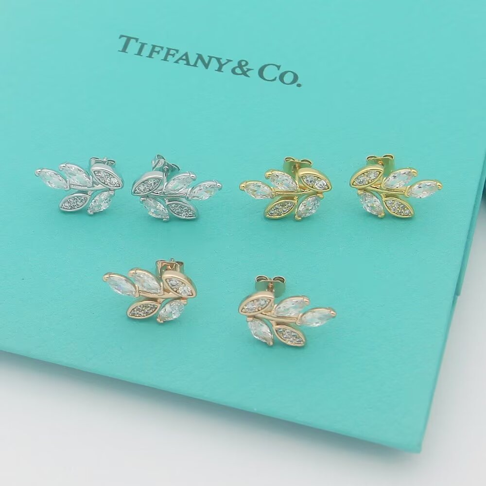 Tiffany & Co. Diamond Vine Earrings - DesignerGu