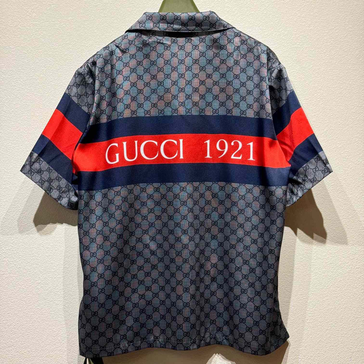 Gucci GG Cotton Shirt With Web - DesignerGu