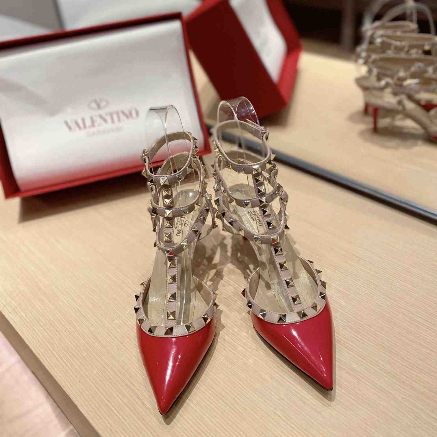 Valenti Garavani Rockstud 65mm Caged Pumps - DesignerGu