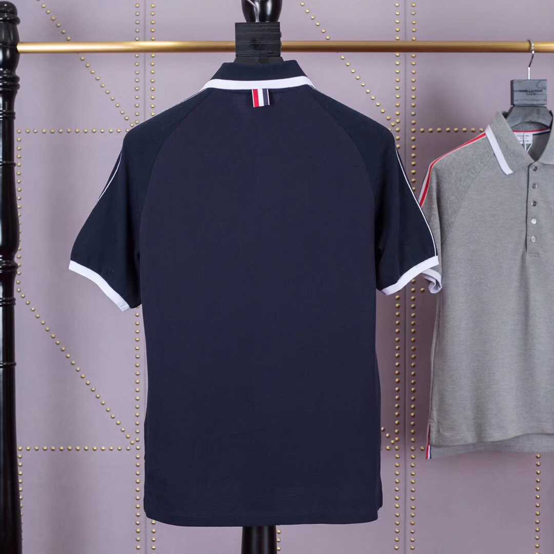 Thom Browne 4-Bar Stripe raglan-sleeve Polo   1779 - DesignerGu