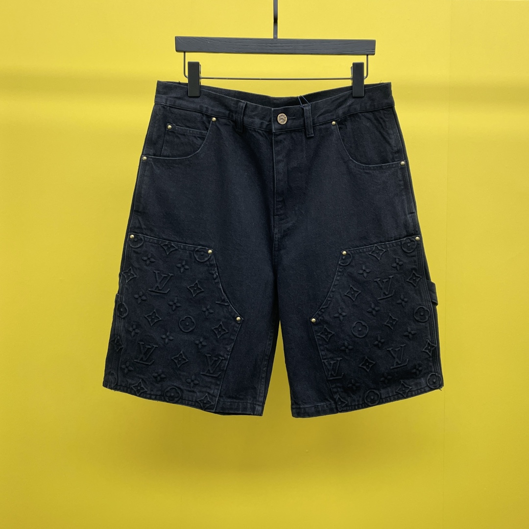 Louis Vuitton Monogram Denim Shorts    - DesignerGu