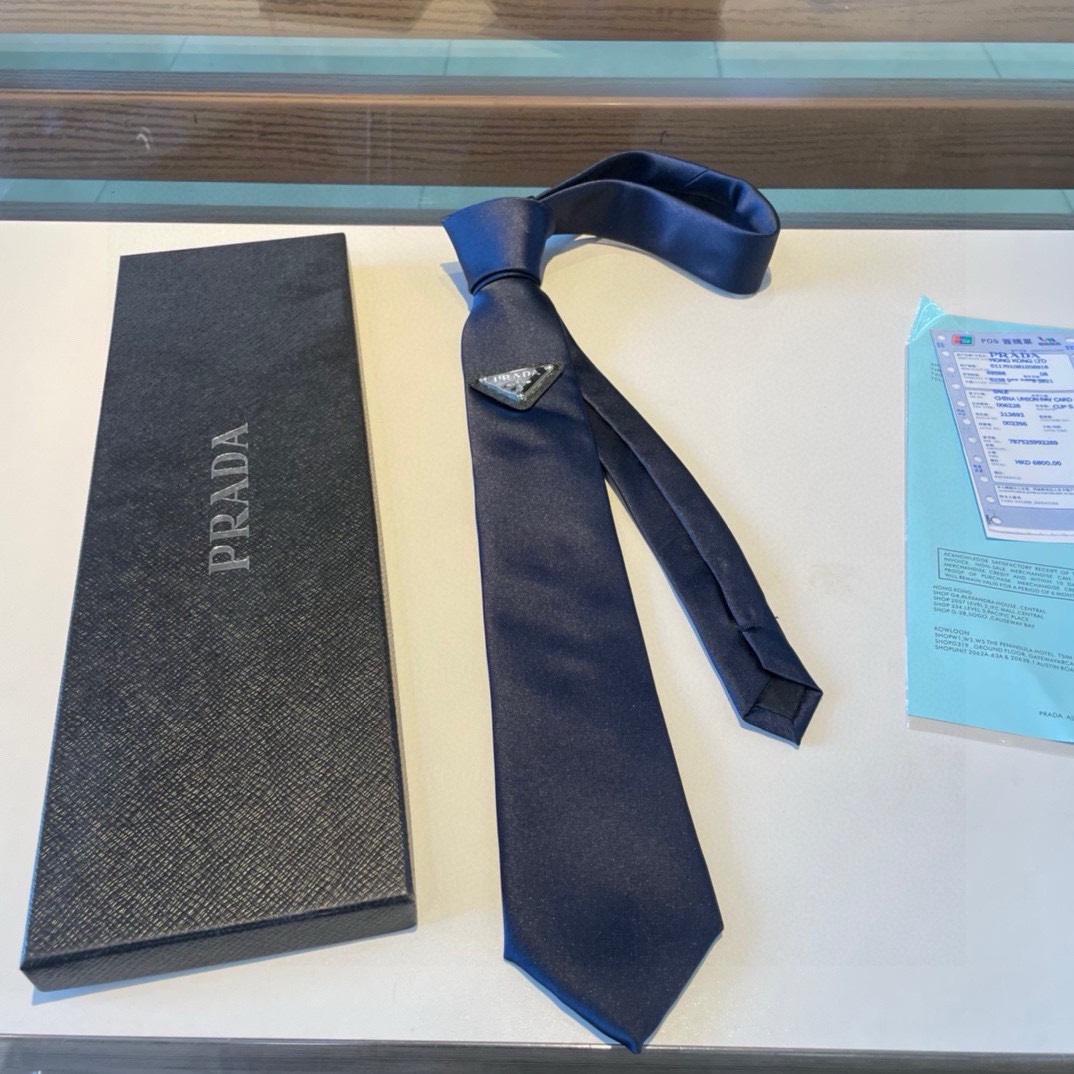 Prada Prada Logo Tie - DesignerGu