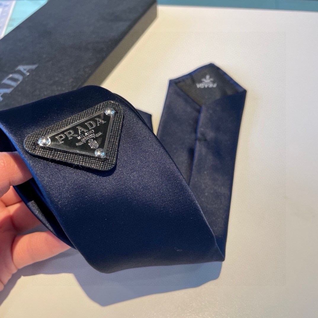 Prada Prada Logo Tie - DesignerGu