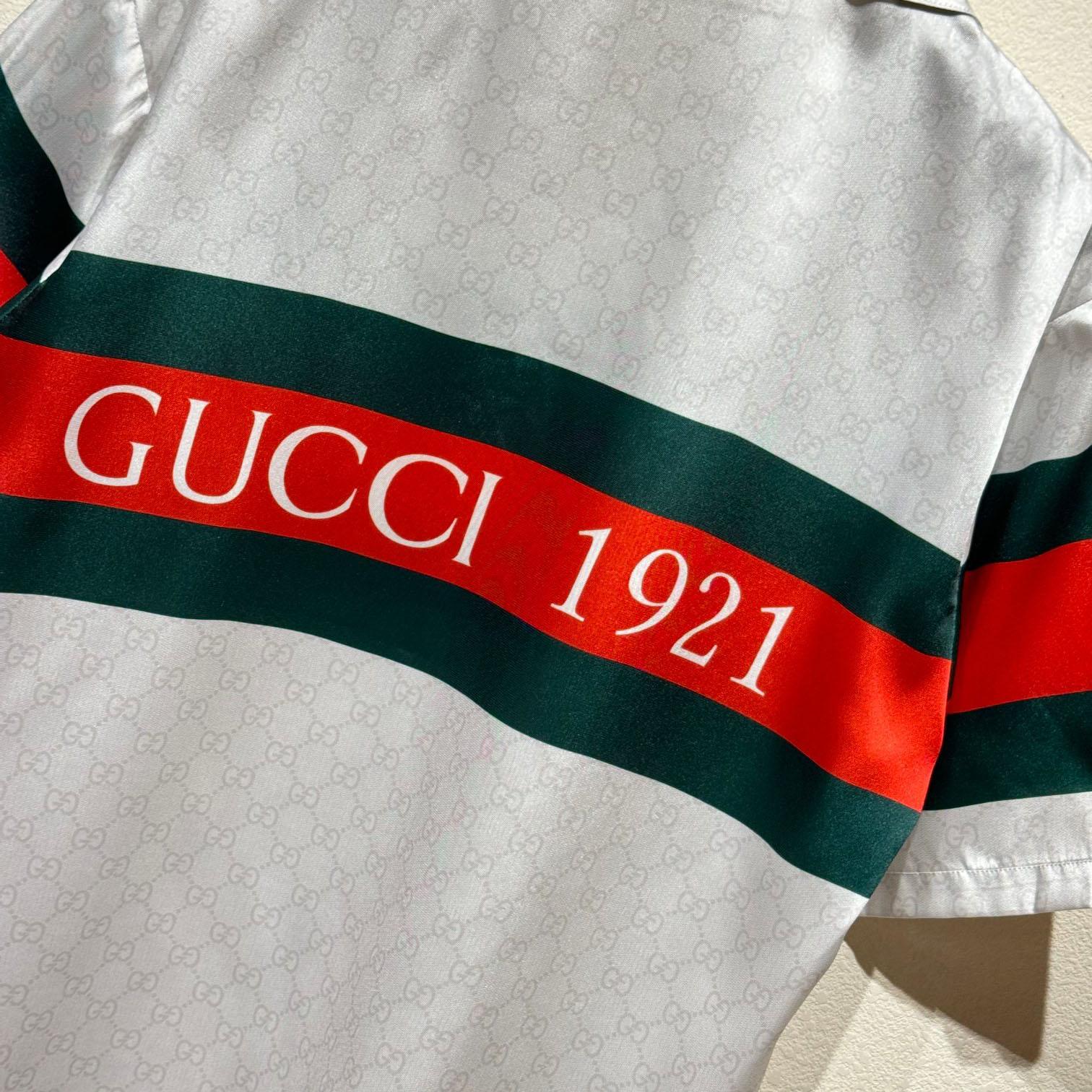 Gucci GG Cotton Shirt With Web - DesignerGu